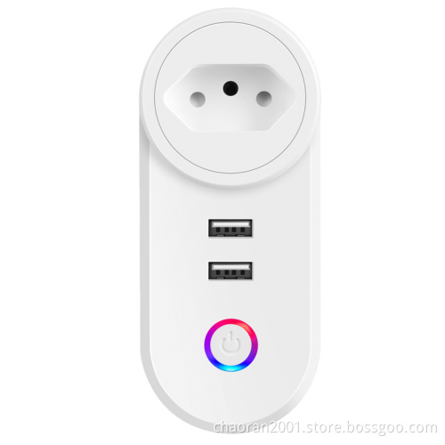 2018 Hot SaleElectrical Home Remote Control Wireless Mini Socket Work With Google Home Alexa Brazil Wifi Smart Plug
